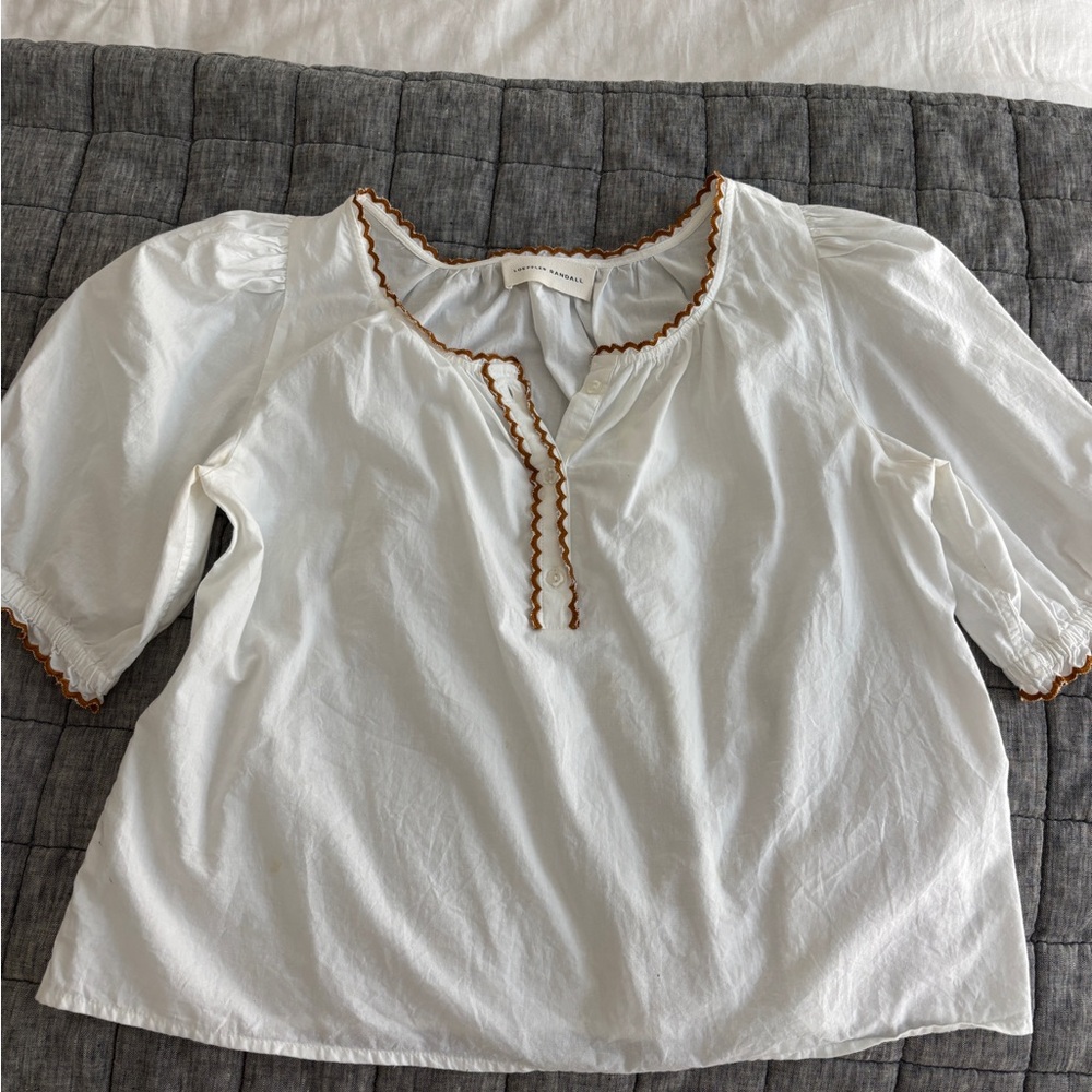 Loeffler Randall puff sleeve blouse